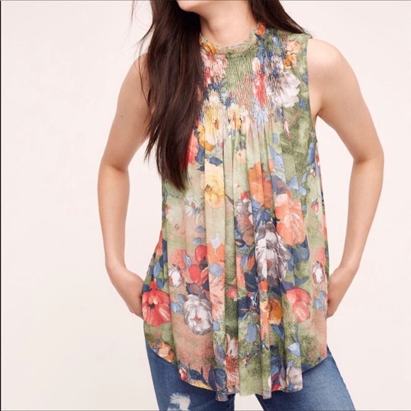 Anthropologie Tops - Anthropologie-Deletta-Epona Swing Floral Tank